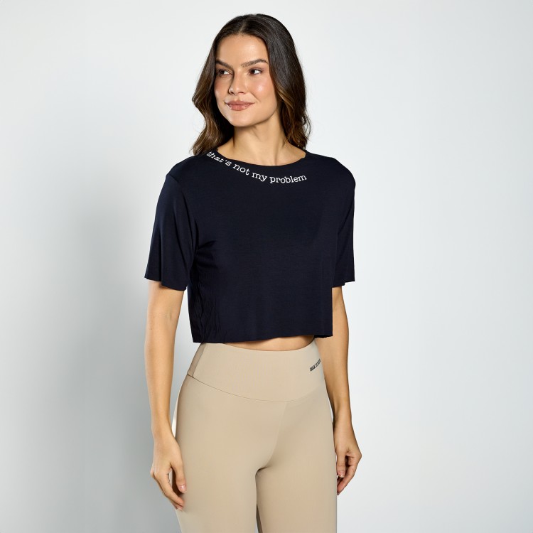 Cropped Fitness That's Not My Problem Preto