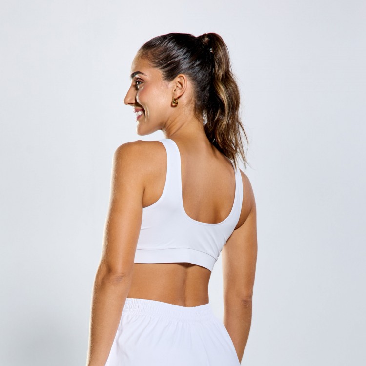 Top Poliamida Light Com Decote Costas em U Branco