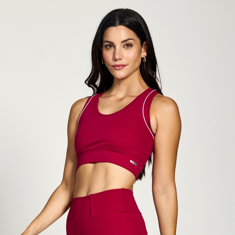 Top Fitness Poliamida Vibração Cereja