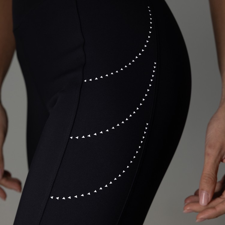 Calça Legging Poliamida Reflect com Bolso Preto