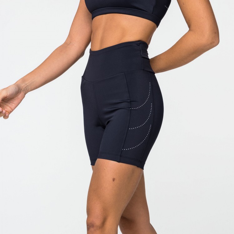 Short Poliamida Reflect com Bolso Preto