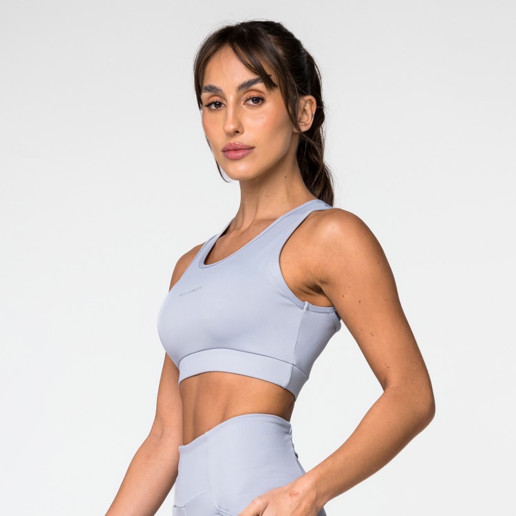 Top Poliamida Wind Cinza Claro