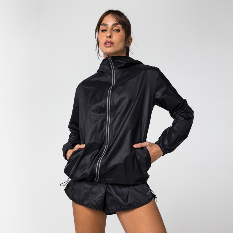 Corta Vento Nylon Shift Vira Bolsa Preto