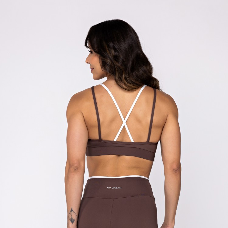 Top Poliamida Vitality Chocolate