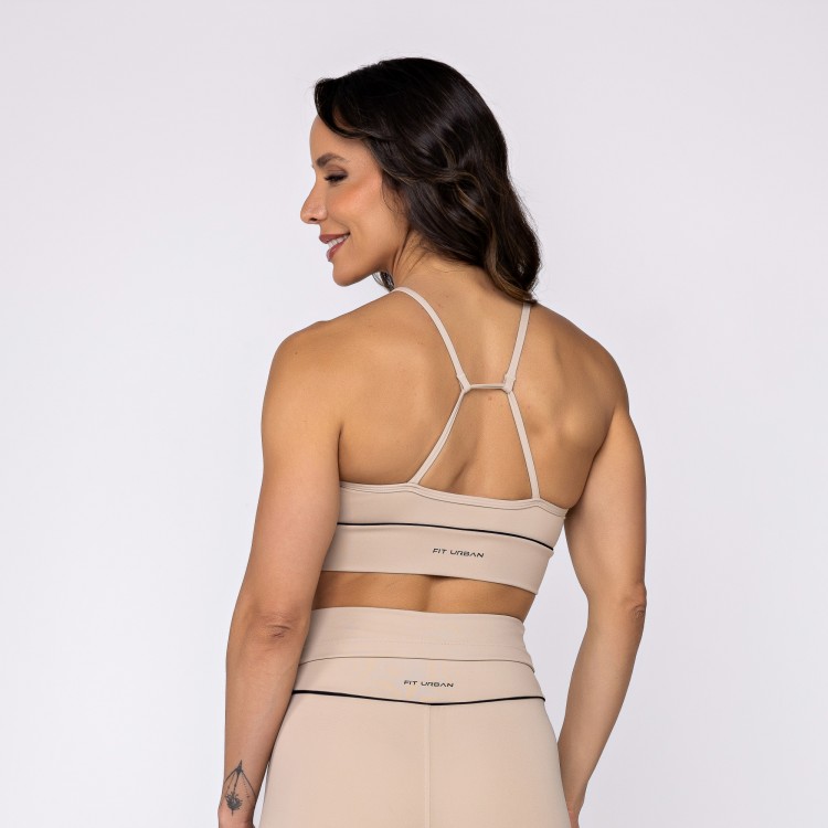 Top Poliamida Vision Alças Móveis Nude