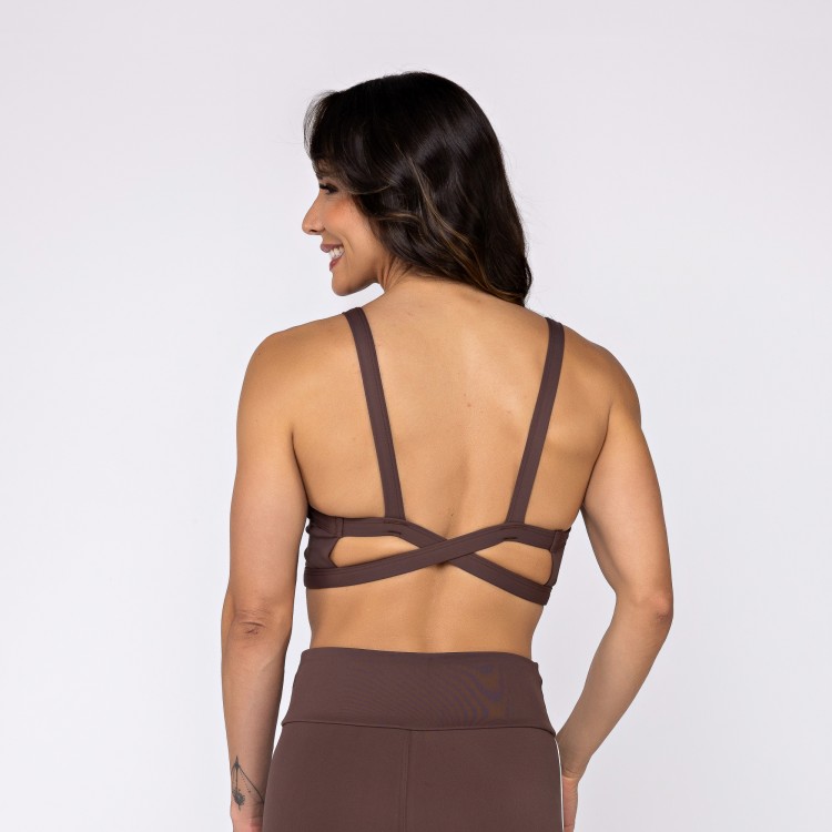 Top Poliamida Action Chocolate