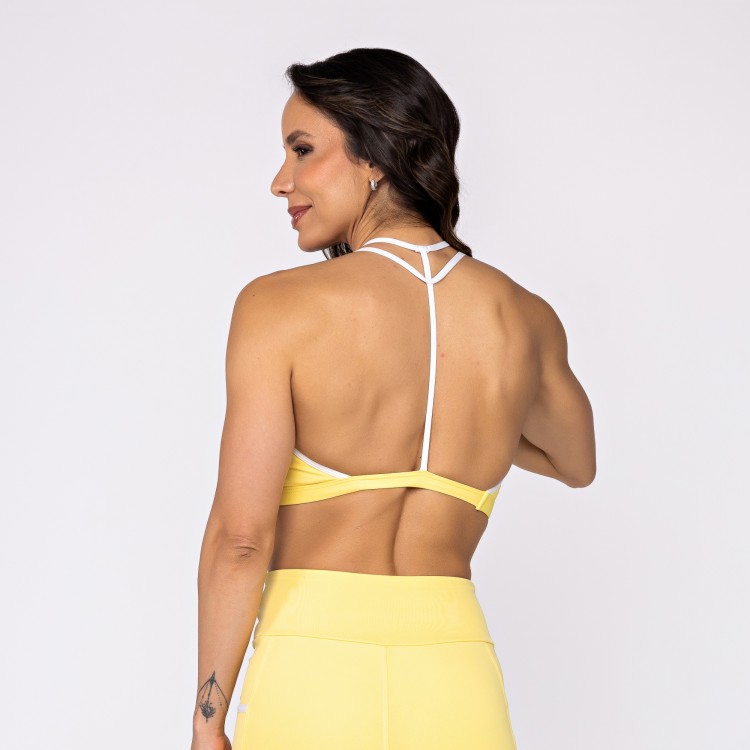 Top Poliamida Lux Amarelo Manteiga
