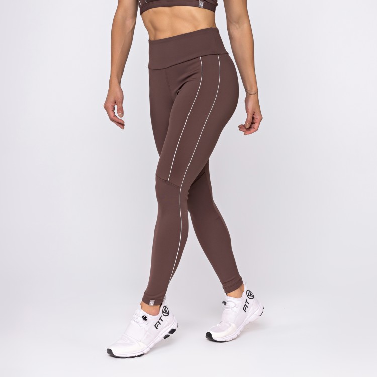 Calça Legging Poliamida Action Chocolate