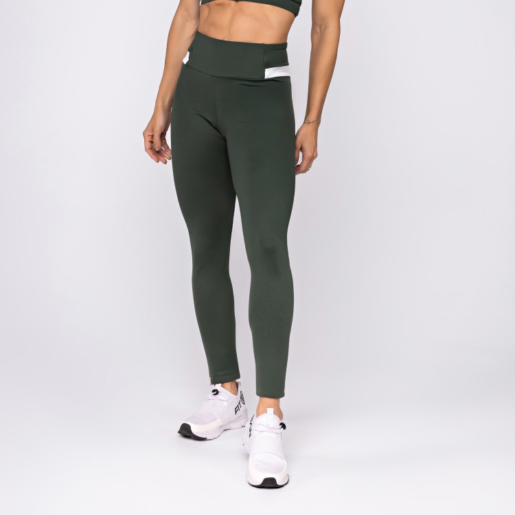 Calça Legging Poliamida Mirror com Bolso Musgo