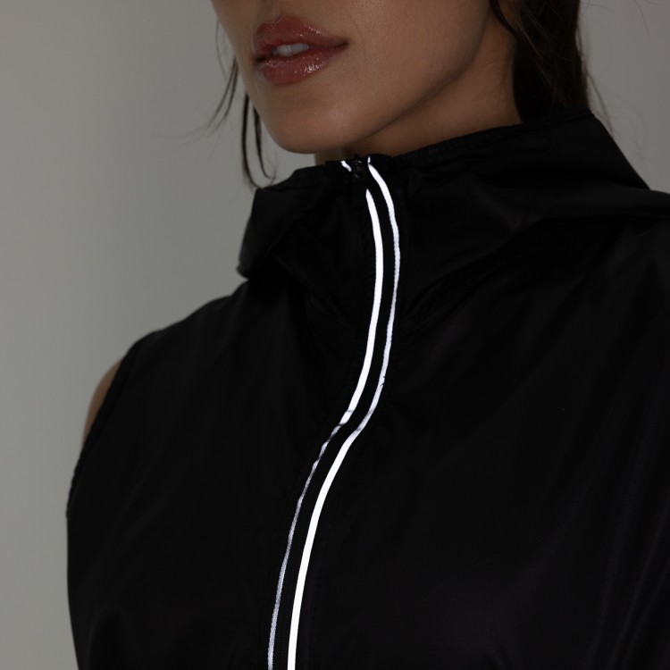 Colete Parka Nylon Reflect Preto