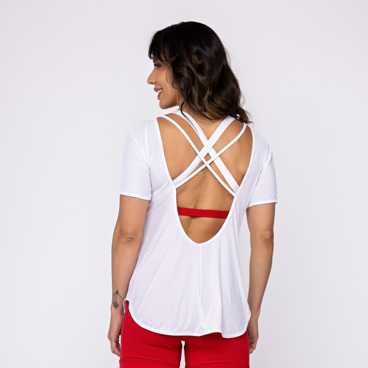 Blusa Poliamida Dry Fit Energy Branca