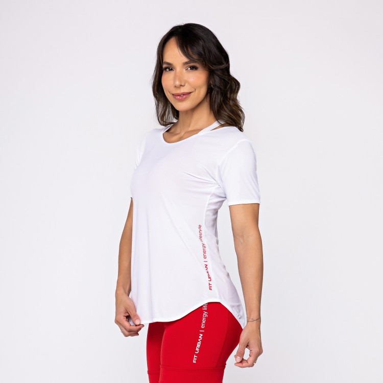 Blusa Poliamida Dry Fit Energy Branca
