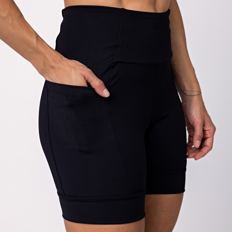 Short Poliamida Energy com Bolso Preto