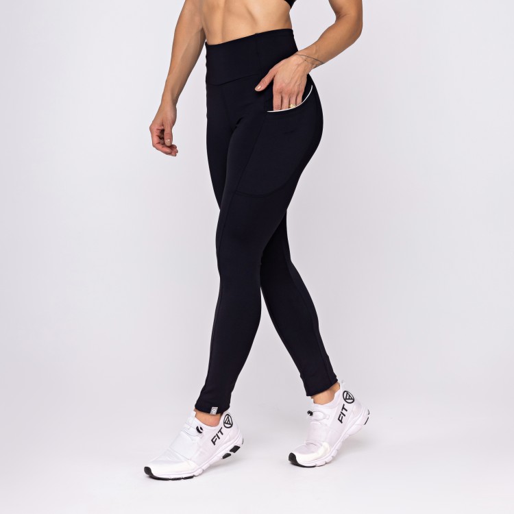 Calça Legging Poliamida Intensity com Bolso Preta