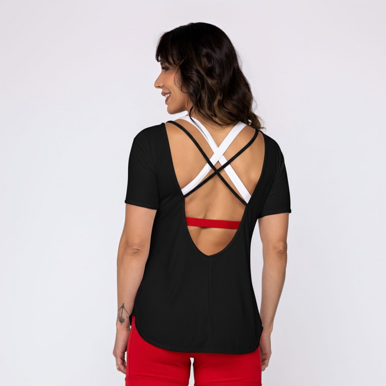 Blusa Poliamida Dry Fit Energy Preta