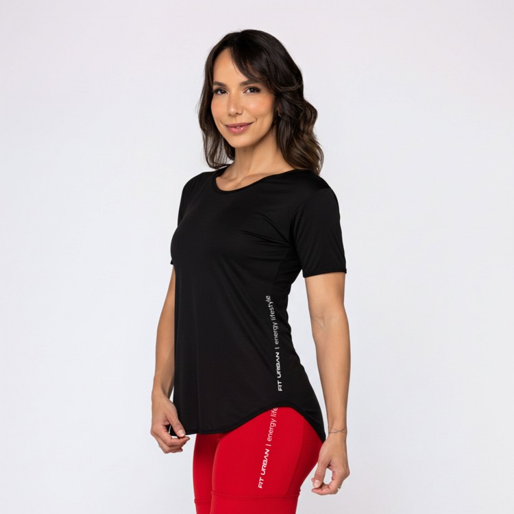 Blusa Poliamida Dry Fit Energy Preta